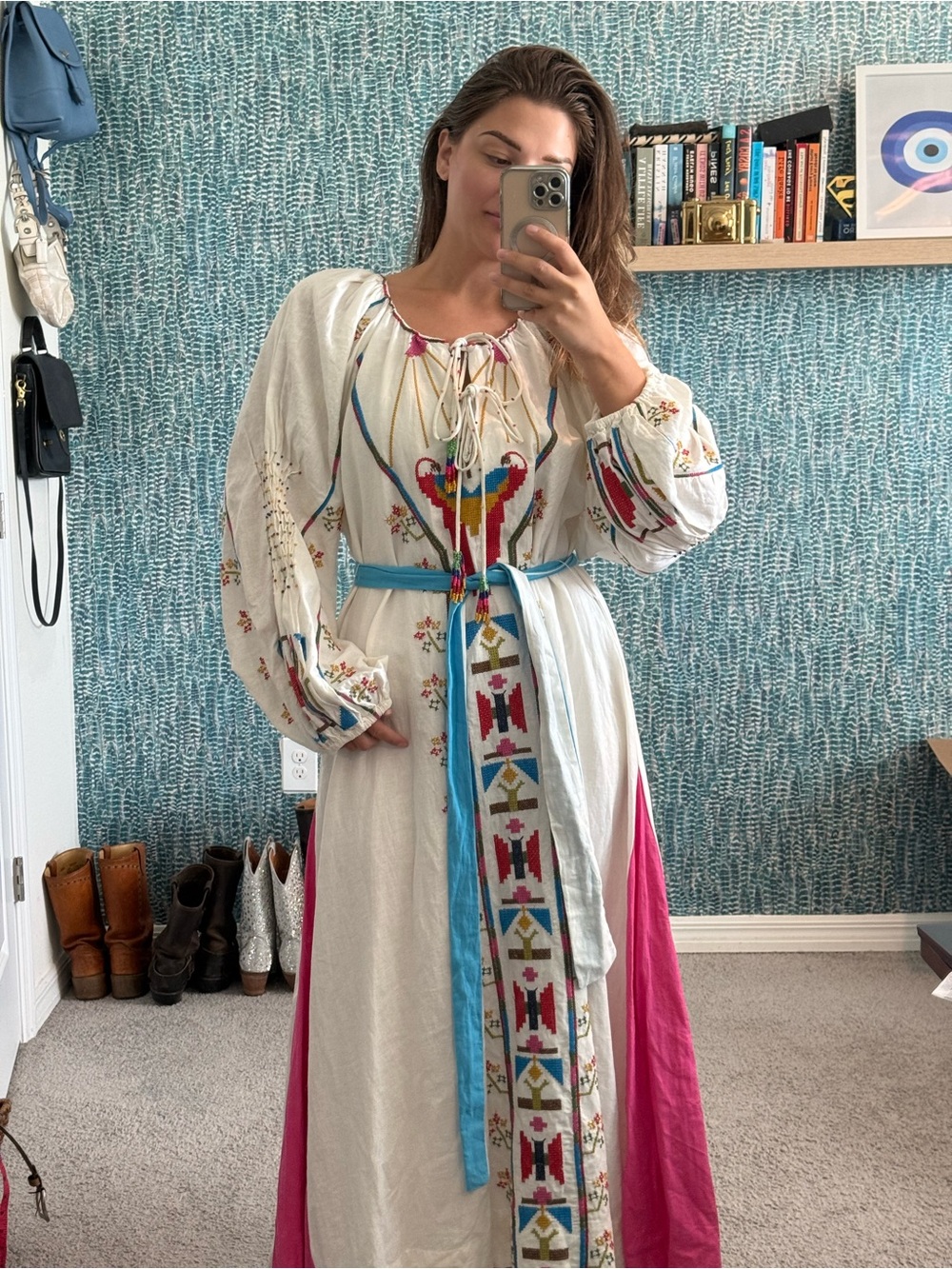 FARM Rio Macaw Embroidered White Maxi Dress - Picture 3 of 4
